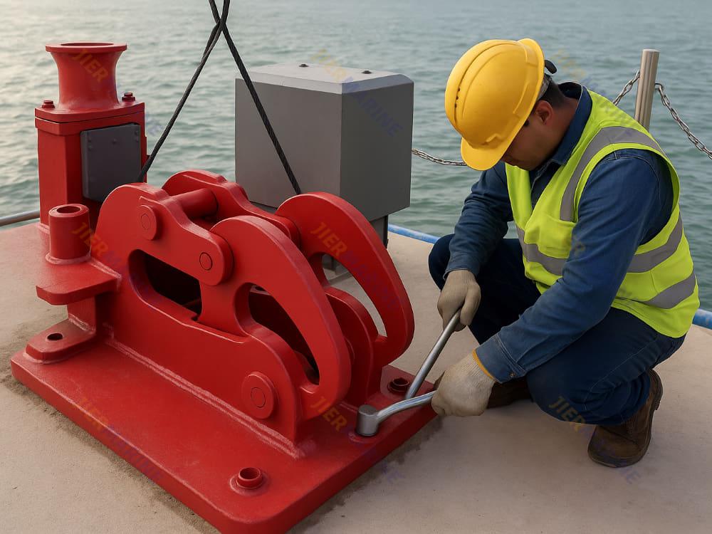 instalación de gancho de liberación rápida