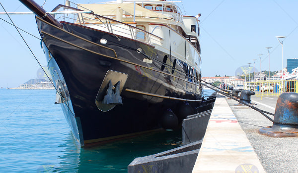 muelle de respiración del barco