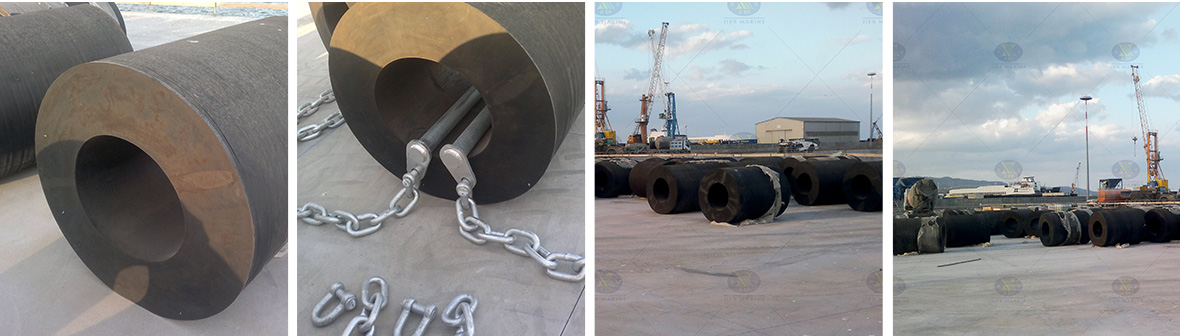 Puerto de Nápoles instalado con guardabarros cilíndricos