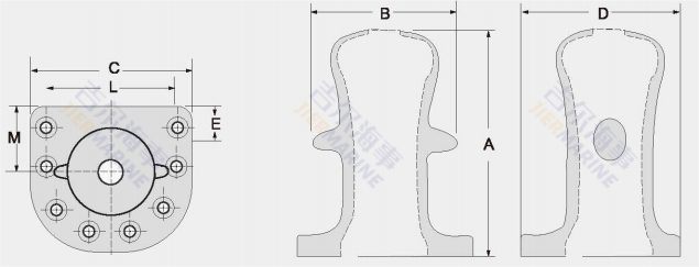 Diseño de modelo de bollard bitt de un solo bitt