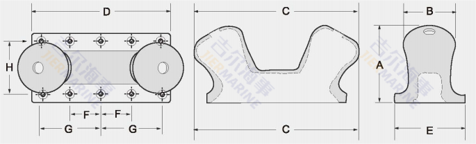 Diseño del modelo de bolardo de doble cabeza